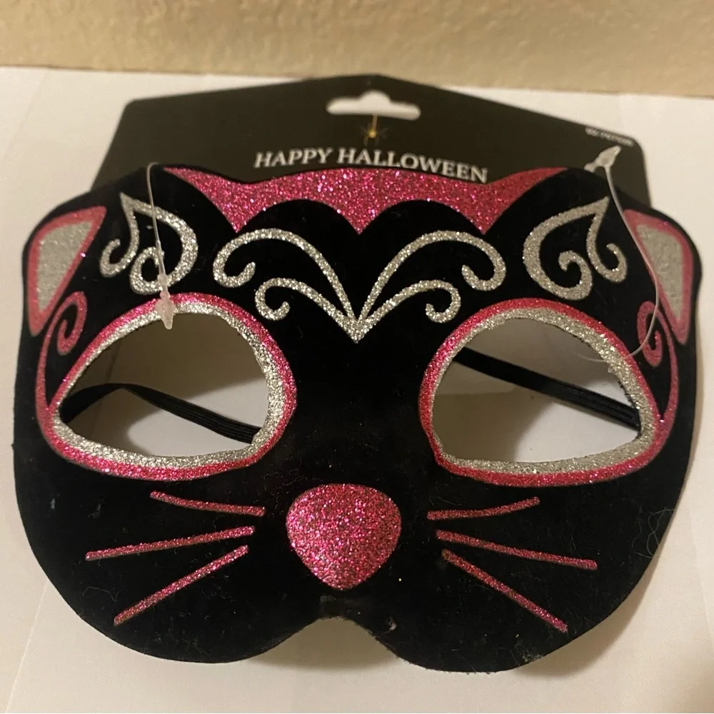 Cute Cat Kids Halloween Face Mask